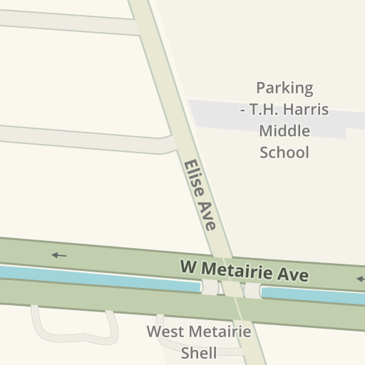 Driving Directions To Parking T H Harris Middle School 911 Elise Ave Metairie Waze